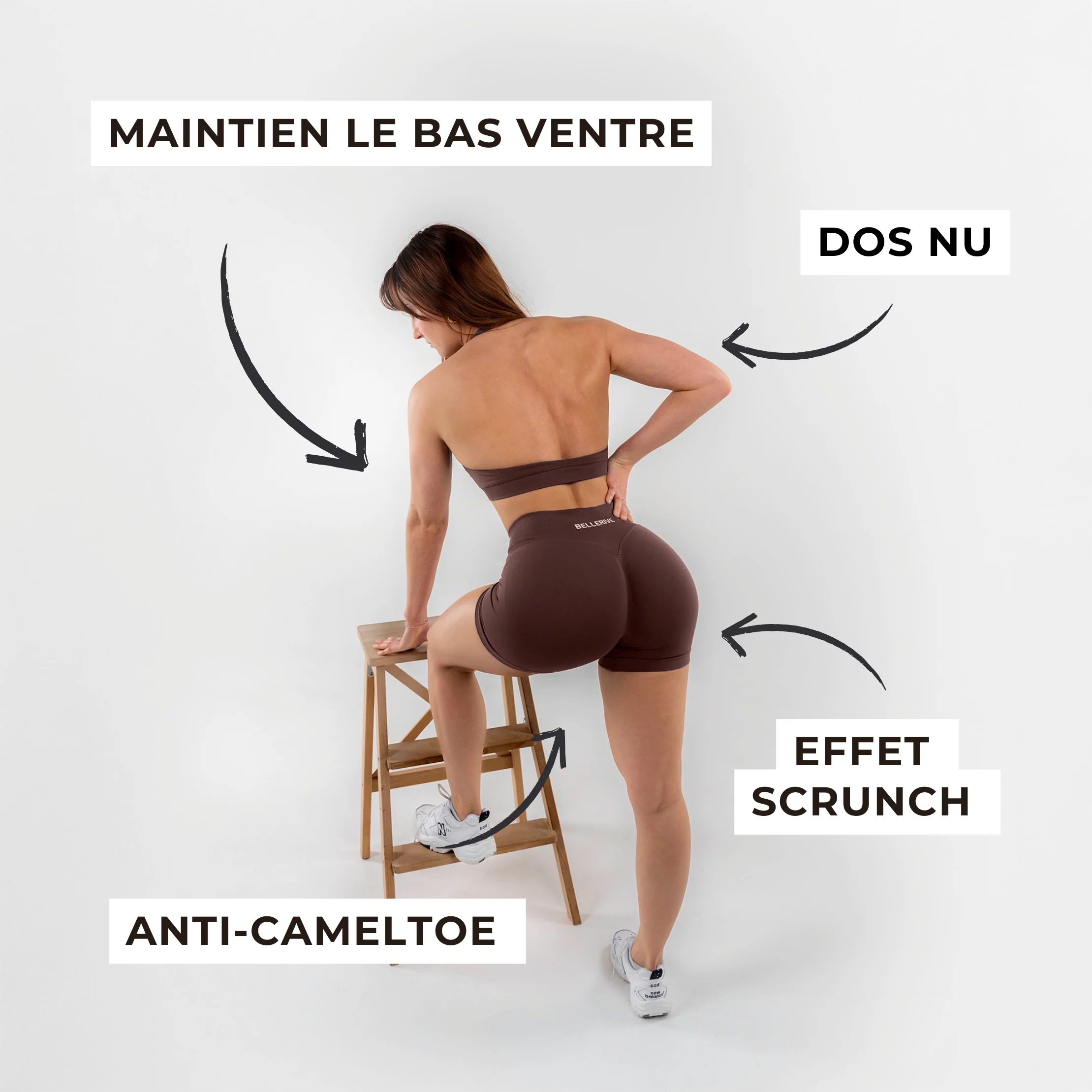 Le Short Ventre-Plat Marron - Image 3