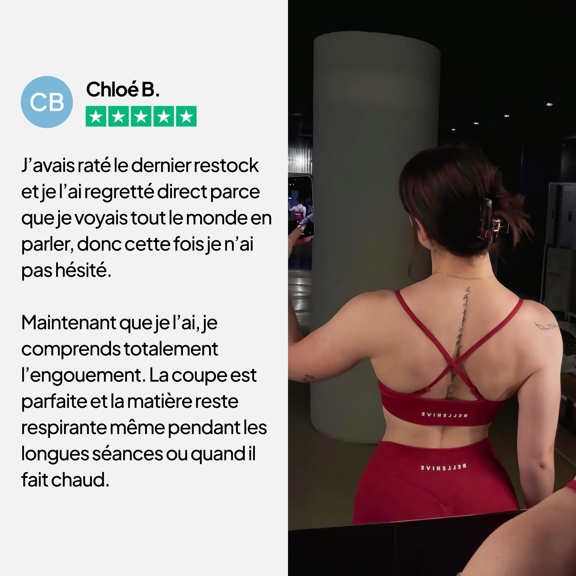 L'ensemble ventre-plat - Cerise - Image 7
